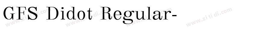 GFS Didot Regular字体转换